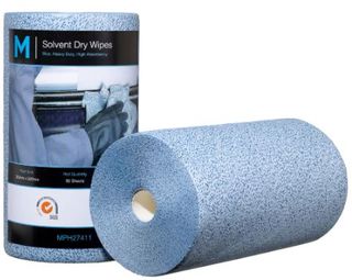 SOLVENT DRY WIPES - BLUE - 300MM X 500MM - 90 PER ROLL