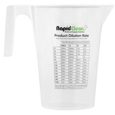RAPID MEASURING JUG WITH PRINTED DILUTION GUIDE