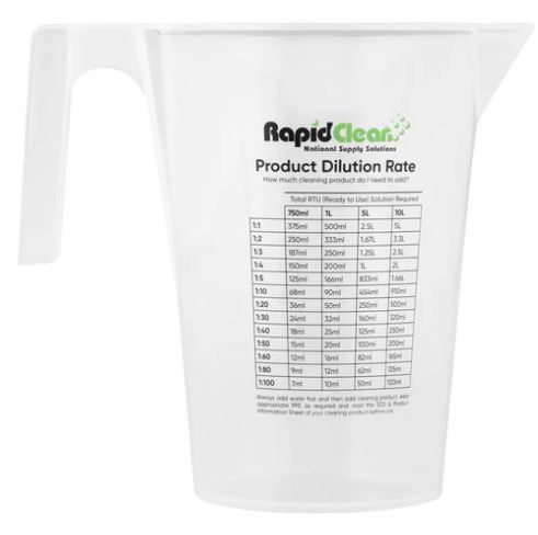 RAPID MEASURING JUG WITH PRINTED DILUTION GUIDE