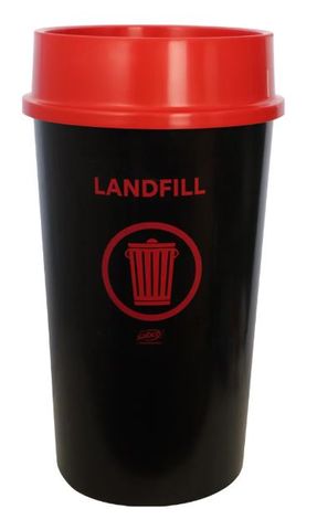 SABCO RECYCLING STATION 60LT BIN WITH RED LID (LANDFILL)