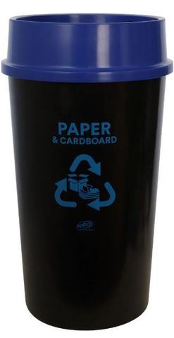 SABCO RECYCLING STATION 60L BIN WITH BLUE LID (PAPER & CARDBOARD)