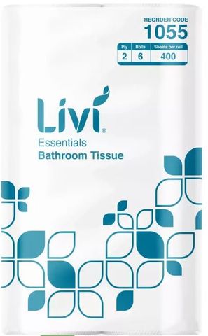 LIVI UNWRAPPED 2PLY TOILET TISSUE - 36 ROLLS/CTN