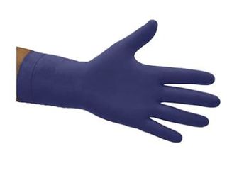 HI RISK LATEX GLOVES (BLUE) - MEDIUM-50 PER BOX