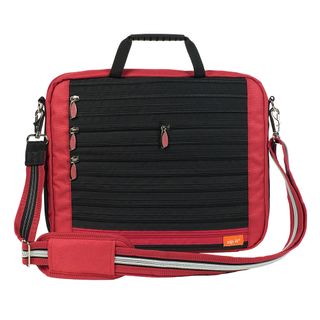 Zip It Laptop Bag; Black/Red