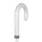 White Single Frill Wedding Umbrella with White Wood shaft and handle