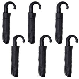 rPET Windproof Auto Open;  Black Pack of 6
