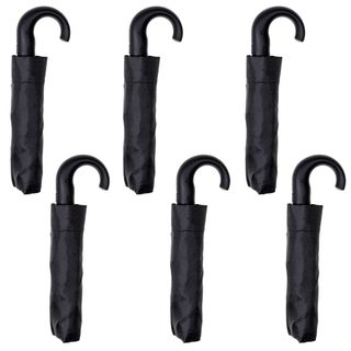rPET Windproof Auto Open;  Black Pack of 6