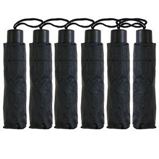 Brellerz Basic Black Umbrella  Pack of 6