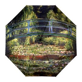 Waterlily Pond Print Auto Open Smooth Folding