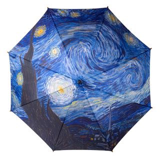 Starry Night Print Wooden Classic Walking Length