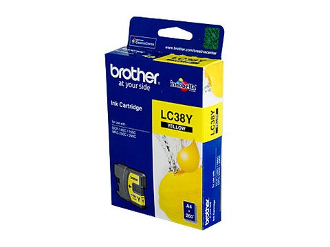DYN-LC38Y BROTHER LC-38Y YELLOW INK CARTRIDGE - 260 PAGES - CQS1