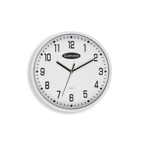CARVEN CLOCK 225MM WHITE-cqs9 - 9310691003473
