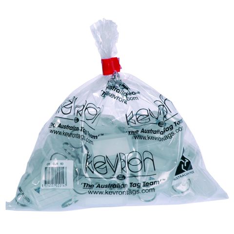 KEY TAGS CLEAR BAG 50 ID5 KEVRON