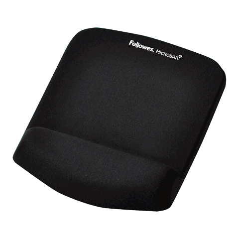 FELLOWES WRIST REST PLUSH TOUCH GRY
