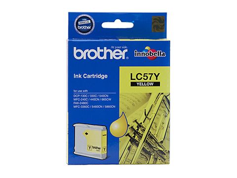 DYN-LC57Y BROTHER LC-57Y YELLOW INK CARTRIDGE - UP TO 400 PAGES - CQS1
