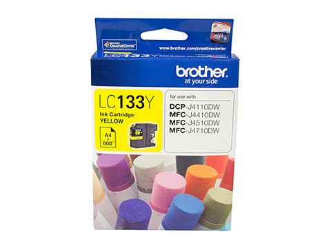 DYN-LC133Y BROTHER LC-133 YELLOW INK CARTRIDGE - UP TO 600 PAGES