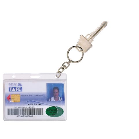 REXEL ID FUEL RIGID CARD HOLDER WITH KEY RING