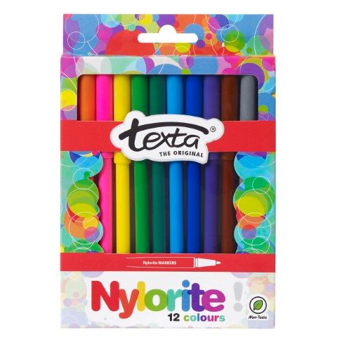 TEXTA NYLORITE COLOURING MARKERS WALLET 12