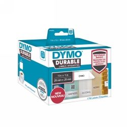 DYMO DURABLE LABELS 25X25MM BX1700 LW450 WHITE  SHIPPING LABELS