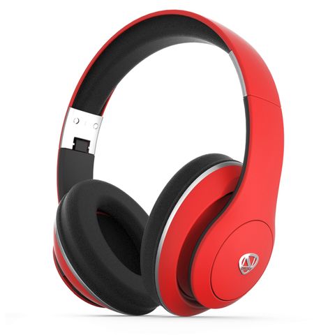 "RED -BLUETOOTH 4.0. POWERFUL, HIGH FIDELITY SOUND. SPEAKER DIAMETER 40MM. BATTERY CAPACITY 400 MAH. UP TO 15 HOURS OF LISTENING TIME, RECHARGES IN LESS THAN 2 HOURS. BUILT-IN MIC"