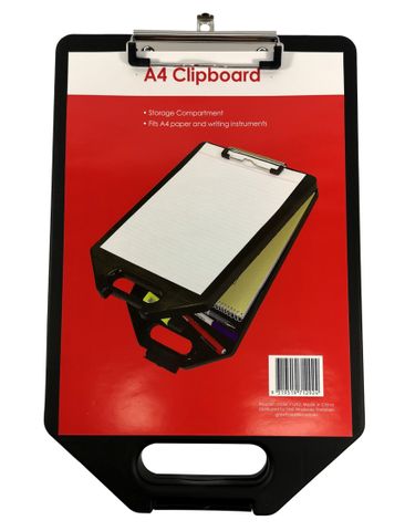 SOVEREIGN STORAGE CLIPBOARD A4 BLACK