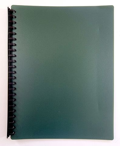 DISPLAY BOOK A4 DARK GREEN 20 PAGES REFILLABLE