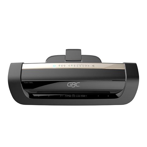 LAMINATOR GBC FUSION A3 7000L 
1400MM/MINUTE SPEED. 1 MINUTE WARM UP.
ANTI JAM TECHNOLOGY.  DIGITAL CONTROL SCREEN.
ACCEPTS 75-250 MICRON POUCHES.