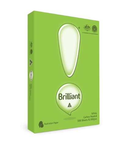 BRILLIANT/AUSTRALIAN A3 CARBON NEUTRAL COPY PAPER 80GSM
420X297