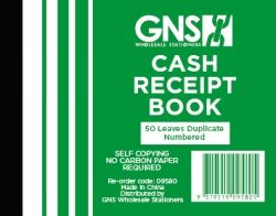 RECEIPT BOOK 5X4 CARBONLESS DUPLICATE  50LF