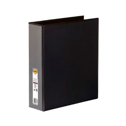 BINDER A4 50MM 4D RING BLACK INSERT CLEARVIEW