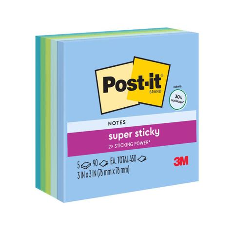 POST IT 654-5SST 73X73 BORA BORA SUPER STICKY (WAS TROPICAL)