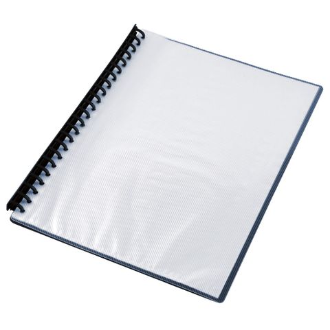 DISPLAY BOOK A4 CLEAR FRONT BLACK 20 PAGES REFILLABLE