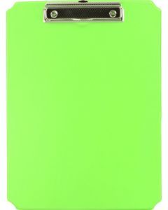 CLIPBOARD A4 LIME GREEN- NO FRONT COVER