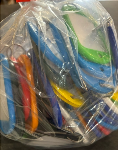 KEY TAG JUMBO BAG OF 50 ASSORTED COLOURS