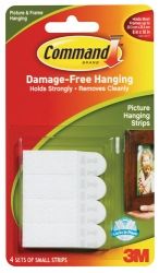 COMMAND SMALL PICTURE HANGING STRIPS HOLDS UP TO 1.8KG 17202