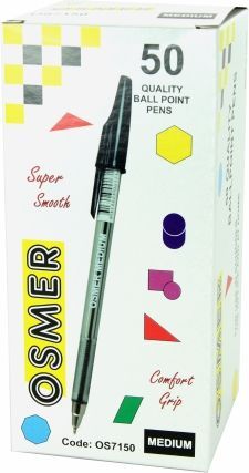 PEN OSMER MEDIUM BALLPEN  BLACK BX50
OS7150