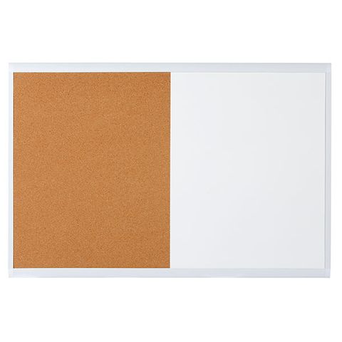 WHITEBOARD/CORKBOARD COMBO 600X900MM QUARTET