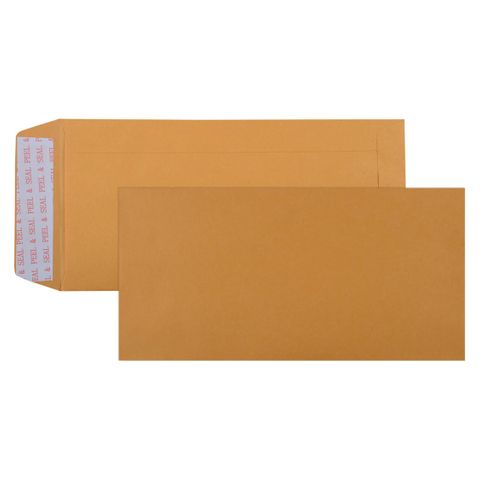 DL ENVELOPE STRIP SEAL GOLD POCKET 220X110MM BOX500