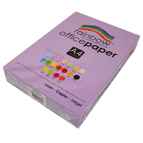 RAINBOW OFFICE A4 COPY PAPER 80GSM MAUVE PK500