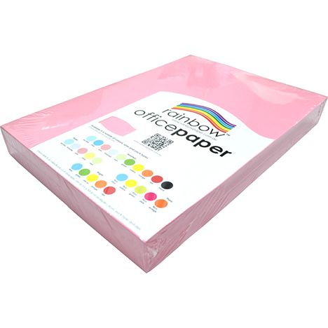 RAINBOW OFFICE A3 COPY PAPER 80GSM PINK PK500