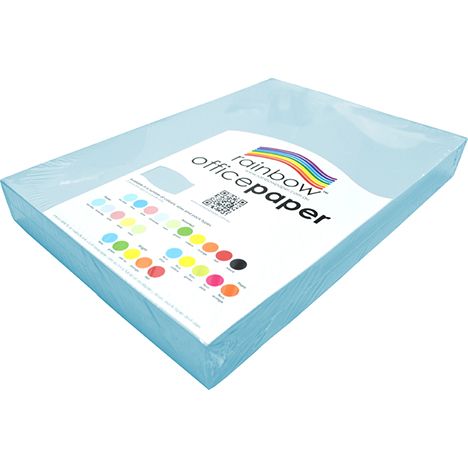 RAINBOW OFFICE A3 COPY PAPER 80GSM SKY BLUE PK500