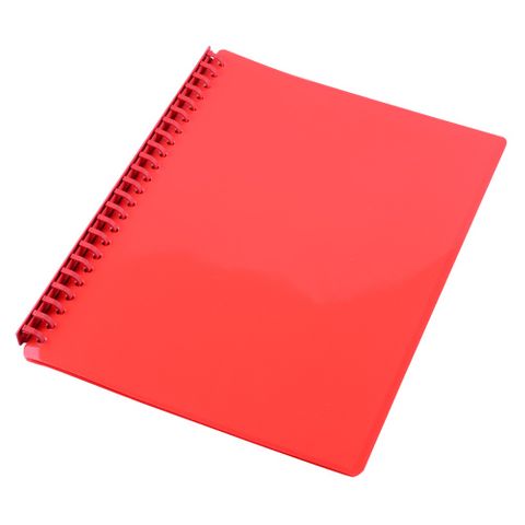 DISPLAY BOOK A4 GLOSS RED 20 PAGES REFILLABLE