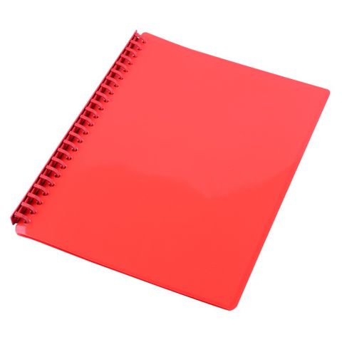 DISPLAY BOOK A4 GLOSS RED 20 PAGES REFILLABLE