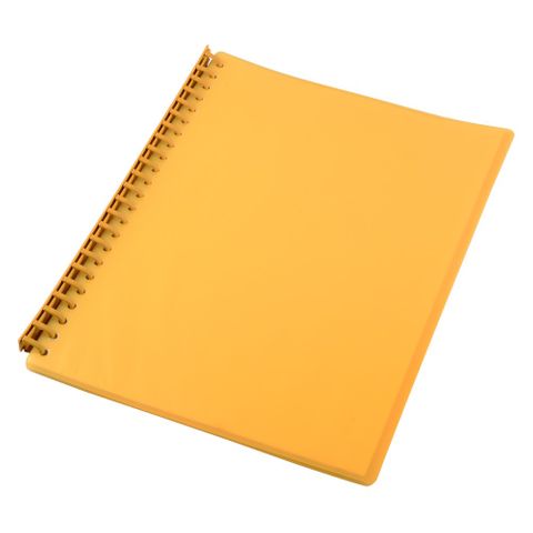 DISPLAY BOOK A4 YELLOW 20 PAGES  REFILLABLE