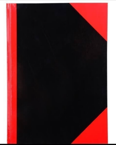 NOTEBOOK A7 BLACK & RED 100LF 07100