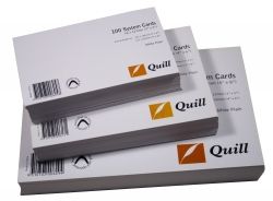 SYSTEM CARDS 76MM X 127MM 5X3 PLAIN WHITE PK100