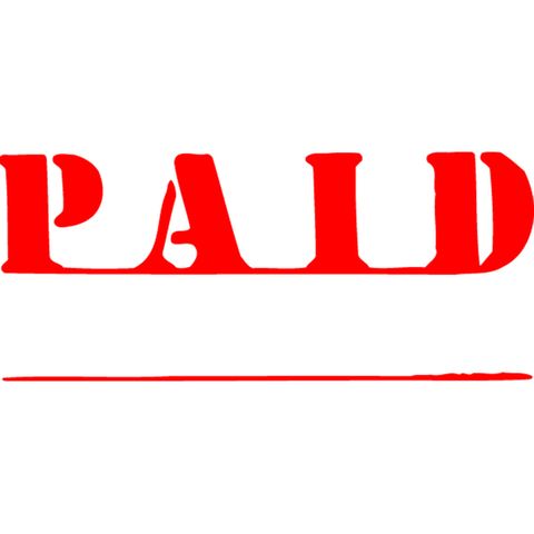 XSTAMPER 1221 PAID   RED INK