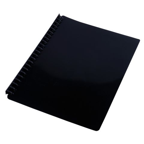 DISPLAY BOOK A4 GLOSS BLACK 20 PAGES REFILLABLE
