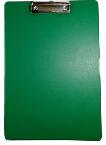 CLIPBOARD A4 PVC GREEN - NO FRONT COVER