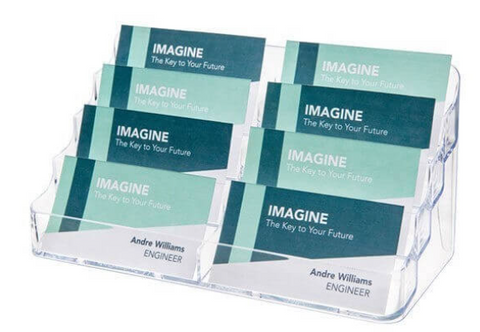 BUSINESS CARD HOLDER 4 TIER FREE STANDING LANDSCAPE